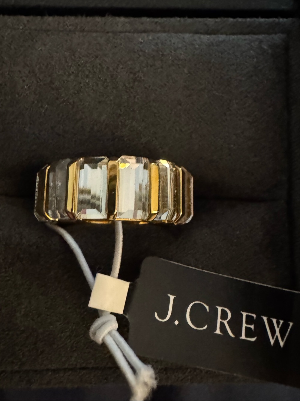 J.CREW Gold-Tone Crystal Bar Ring - Gold